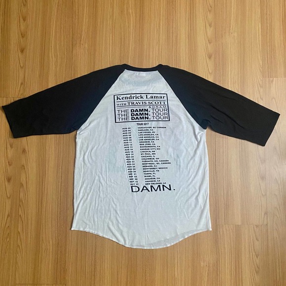 Travis Scott Kendrick Lamar DRAM The Damn Tour Long Sleeve Shirt Large - Picture 3 of 4